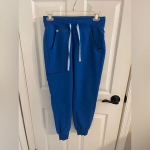 Figs Blue Joggers Elastic Waistband Relaxed Fit